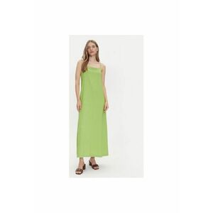 Rochie maxi din amestesc de in si vascoza - Verde imagine