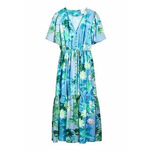Camasa stil rochie dama 25SWVW18 - Viscoza/Poliamida - Albastru - Albastru imagine