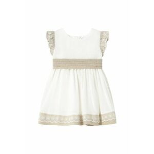 Rochie de vara fete 1908 - Bumbac/Poliester - 4 ani - Ecru imagine