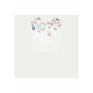 Tricou fete 1048 - Bumbac/Elastan - 4 ani - Alb imagine