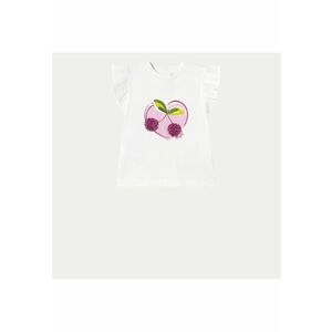 Tricou fete 1042 - Bumbac/Elastan - 4 ani - Alb imagine
