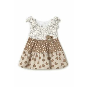 Rochie de vara fete 1868 - Bumbac - Maro - Maro imagine