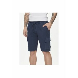 Pantaloni scurti barbati - 303530563 - Bumbac - Albastru - Bleumarin imagine