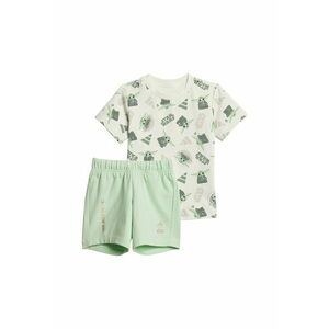 Set de tricou si pantaloni scurti din amestec de bumbac cu model cu Star Wars - Verde pal/Alb murdar imagine