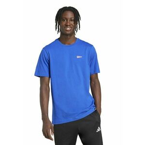 Tricou de bumbac cu logo brodat - Rosu/Albastru royal/Alb optic imagine