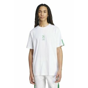 Tricou din bumbac cu logo - Alb/Verde imagine