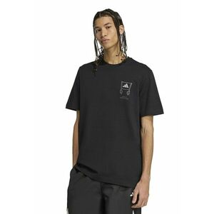 Tricou lejer din bumbac cu imprimeu - Negru/Bej imagine
