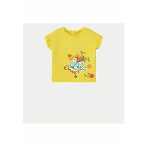 Tricou fete 1048 - Bumbac/Elastan - 4 ani - Galben imagine