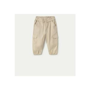 Pantaloni copii - model 1571 - bumbac si lyocell - bej - imagine
