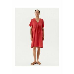 Rochie de vara dama 4PQNDV0BS - Viscoza/Bumbac - Rosu - Rosu imagine