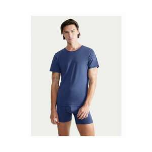 Tricou barbati - bumbac/elastan - albastru - imagine