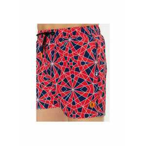 Pantaloni scurti de baie barbati DW1222M-SIPO20 - Poliester - Rosu - Rosu imagine