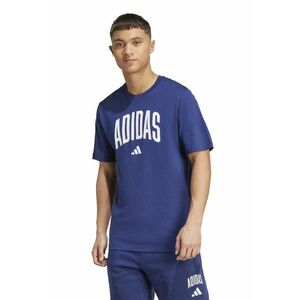 Tricou lejer de bumbac cu imprimeu logo - Albastru inchis/Alb optic imagine