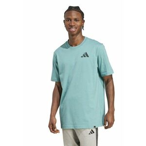 Tricou de bumbac cu logo - Negru stins/Verde deschis imagine