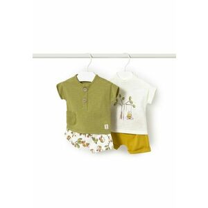 Set 2 compleuri copii - alb si verde - bumbac imagine