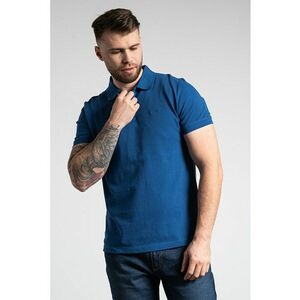 - Tricou polo din bumbac pique - Albastru imagine