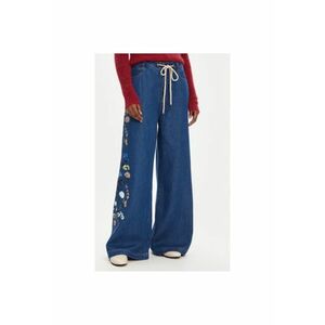 Pantaloni dama 252141025203 - Lyocell - Albastru - Albastru imagine