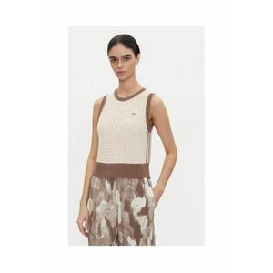 Tricou fara maneci cu aspect brodat imagine
