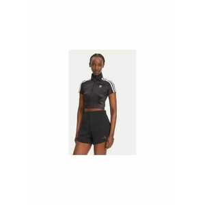 Bluza crop cu guler si inchidere frontala cu fermoar imagine