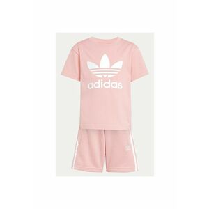 Set de tricou si pantaloni scurti cu snur in talie imagine
