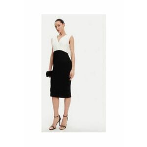 Rochie combi DD4KWD80 - 100% poliester - Alb/Negru imagine