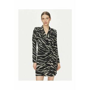 Rochie cu imprimeu zebra - DD4J6D32 ZQO - neagra - 100% poliester - Negru/Bej imagine