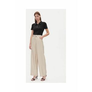 Pantaloni largi din material creponat - P41KTR48 - nylon - Bej imagine