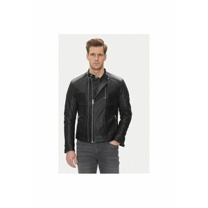 Geaca din piele barbati COUTURE - Piele naturala - Negru imagine
