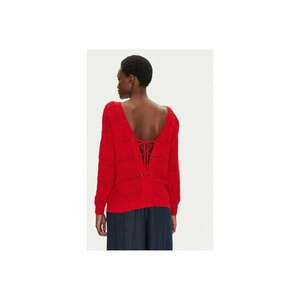 Pulover dama 251-MLOVE - Acril/Bumbac - Rosu - Rosu imagine