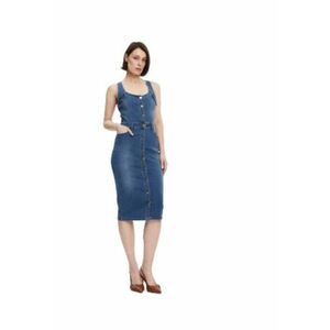Rochie bumbac poliester - albastru - Albastru imagine
