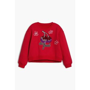 Bluza de trening din bumbac cu paiete - Rosu imagine