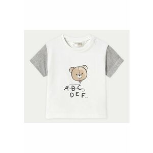 Tricou baieti 1037 - Bumbac/Elastan - Alb imagine