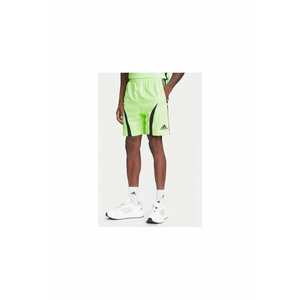 Pantaloni scurti sport cu logo brodat - Verde neon imagine