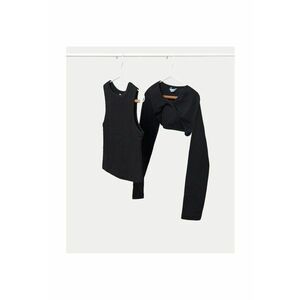 Bluza fete 6150 - Bumbac/Elastan - Negru - Negru imagine