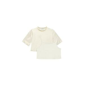 Bluza fete 6149 - Poliester/Elastan - Bej - Bej imagine