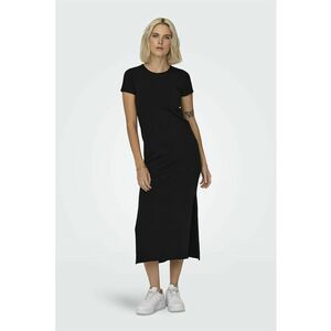 Rochie-tricou cu slituri laterale Yava - Negru imagine