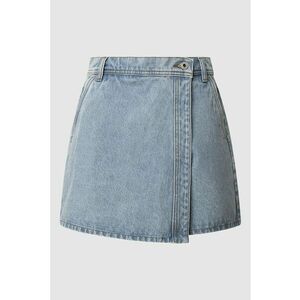 Fusta-pantalon regular fit din denim - Albastru deschis imagine