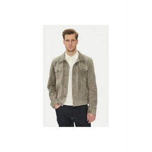 Geaca din piele barbati JEANS JACKET SUEDE - Piele naturala - Gri - Gri imagine