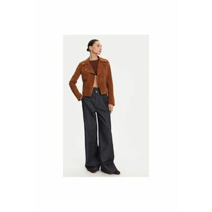 Geaca din piele dama OXFORD VS - Piele intoarsa - Maro - Maro imagine