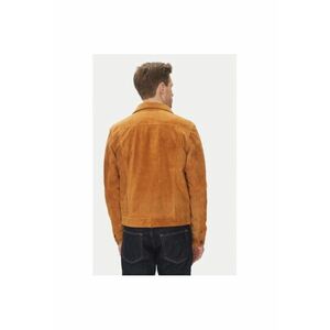 Geaca din piele barbati JEANS JACKET SUEDE - Piele naturala - Maro - Maro imagine