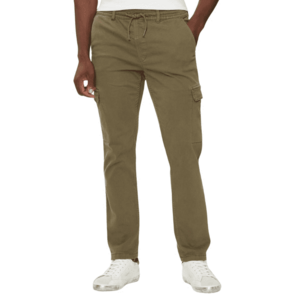 Pantaloni barbati kaki - bumbac - cu buzunare laterale - Kaki imagine