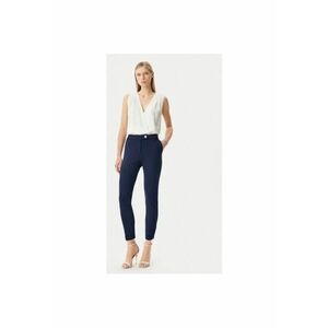 Pantaloni dama - 305318350 - Poliester - Albastru - Albastru imagine