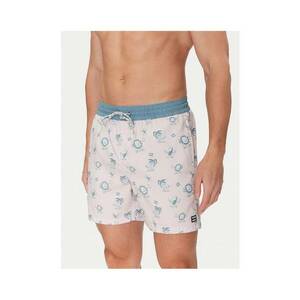 Pantaloni scurti de baie barbati EBYJV00144 - Poliester reciclat - Roz - Roz imagine