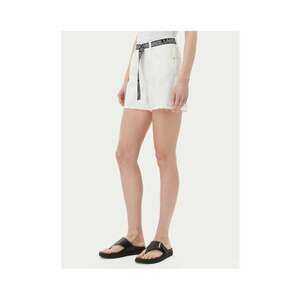 Pantaloni scurti din denim dama A2W10039 - Bumbac organic - Alb - Alb imagine