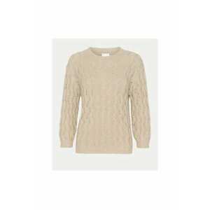 Pulover dama - 303964788 - Bumbac/Acril - Bej - Bej imagine
