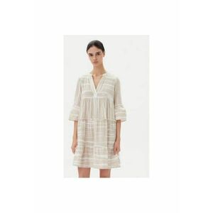 Rochie de vara dama 10225127 - Bumbac organic - Bej - Bej imagine