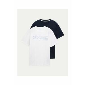 Set 2 tricouri barbati 1047047 - Bumbac - Alb/Negru - Alb/Negru imagine