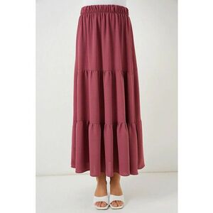 Fusta maxi texturata HiCCUP - roz - poliester-elastan - croiala standard imagine