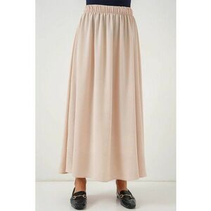 Fusta maxi texturata HiCCUP - bej - poliester-elastan imagine