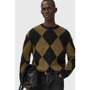 Pulover din amestec de lana alpaca Bower - Negru/Maro imagine